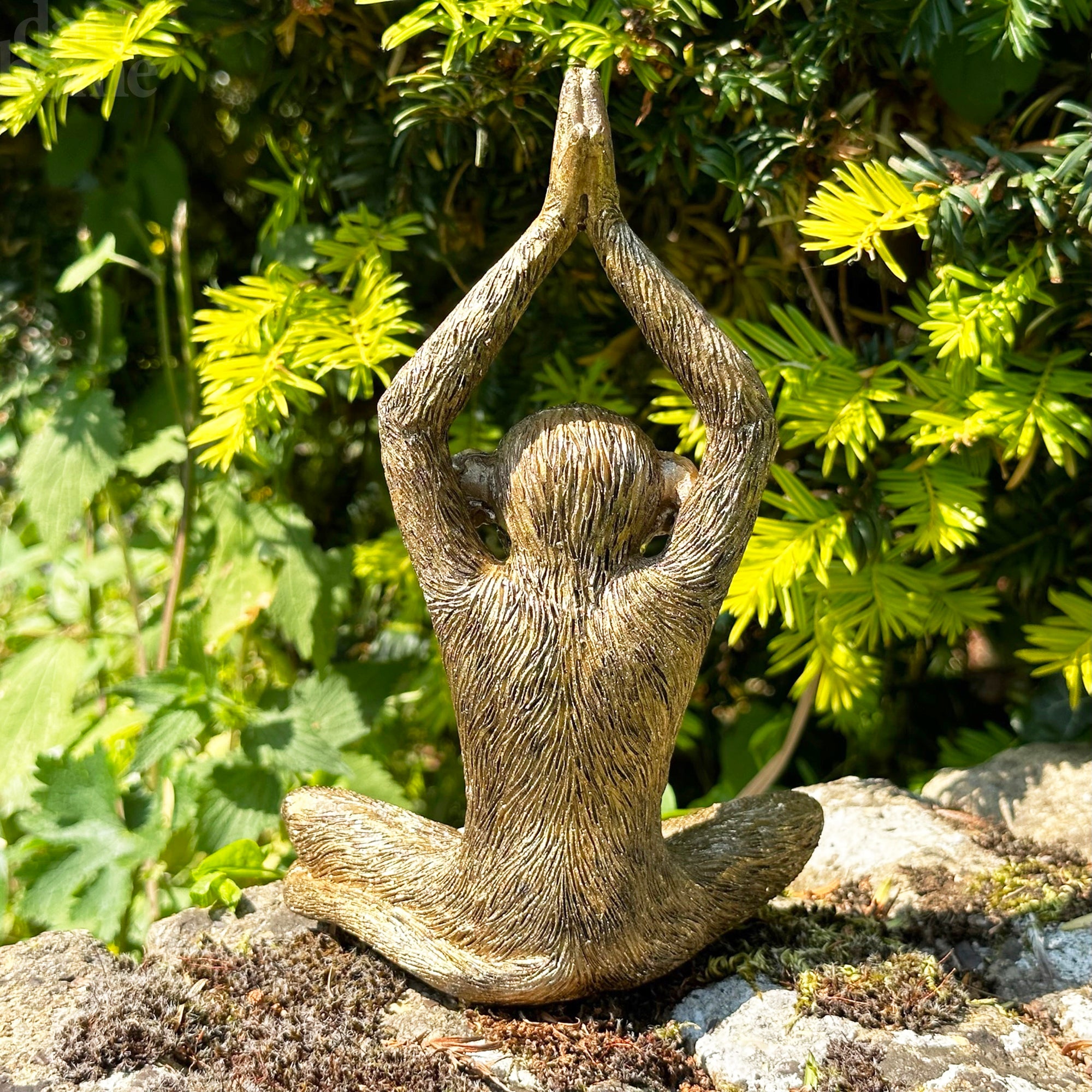 Gold Yoga Monkey Figurine C