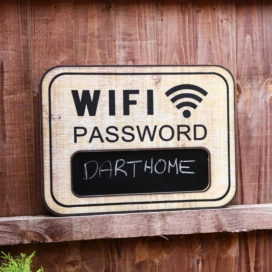 Brown WiFi Password Wall Sign