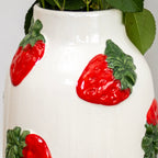 Raised Strawberry Bottle Vase
