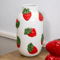 Raised Strawberry Bottle Vase