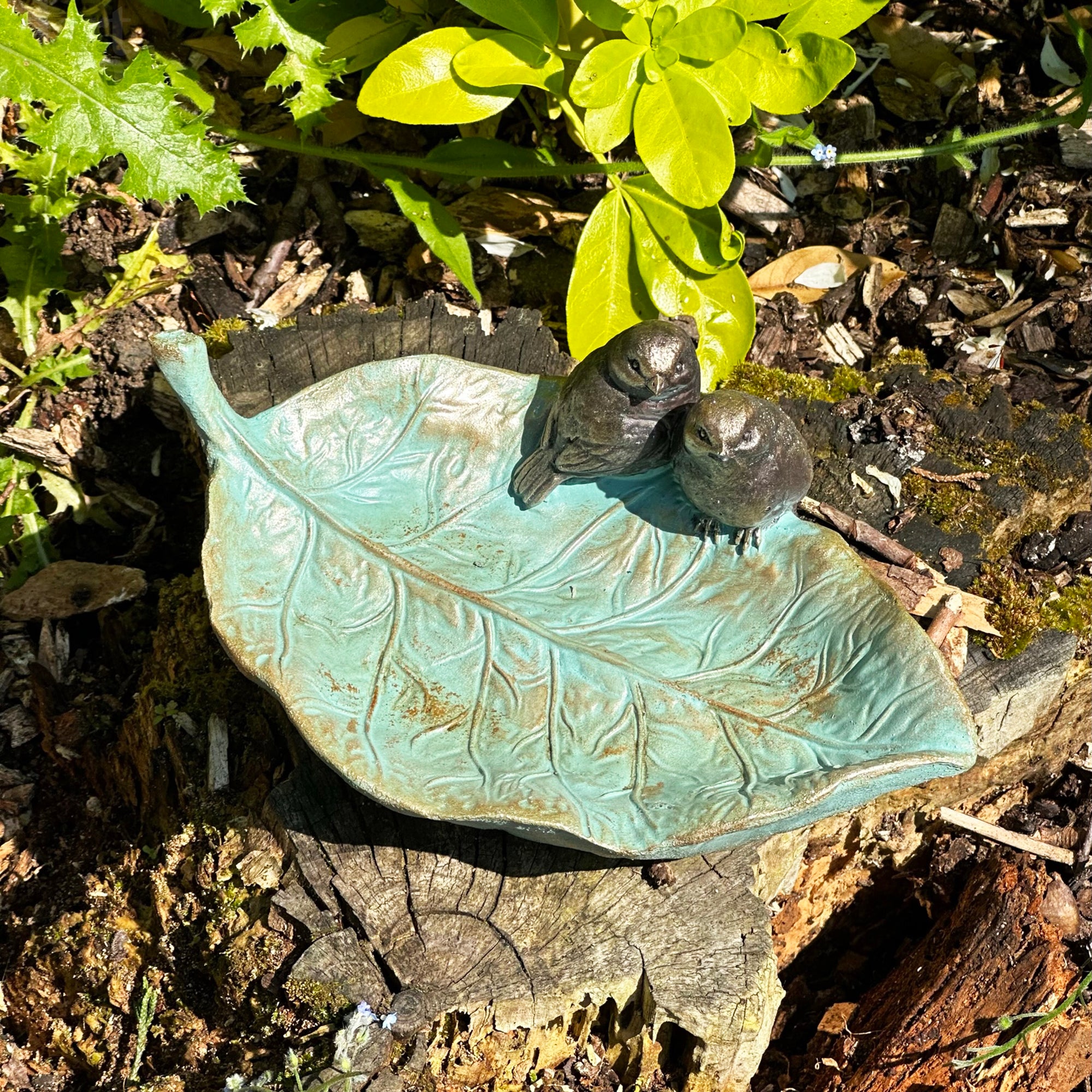 Birds On Leaf Bird Feeder