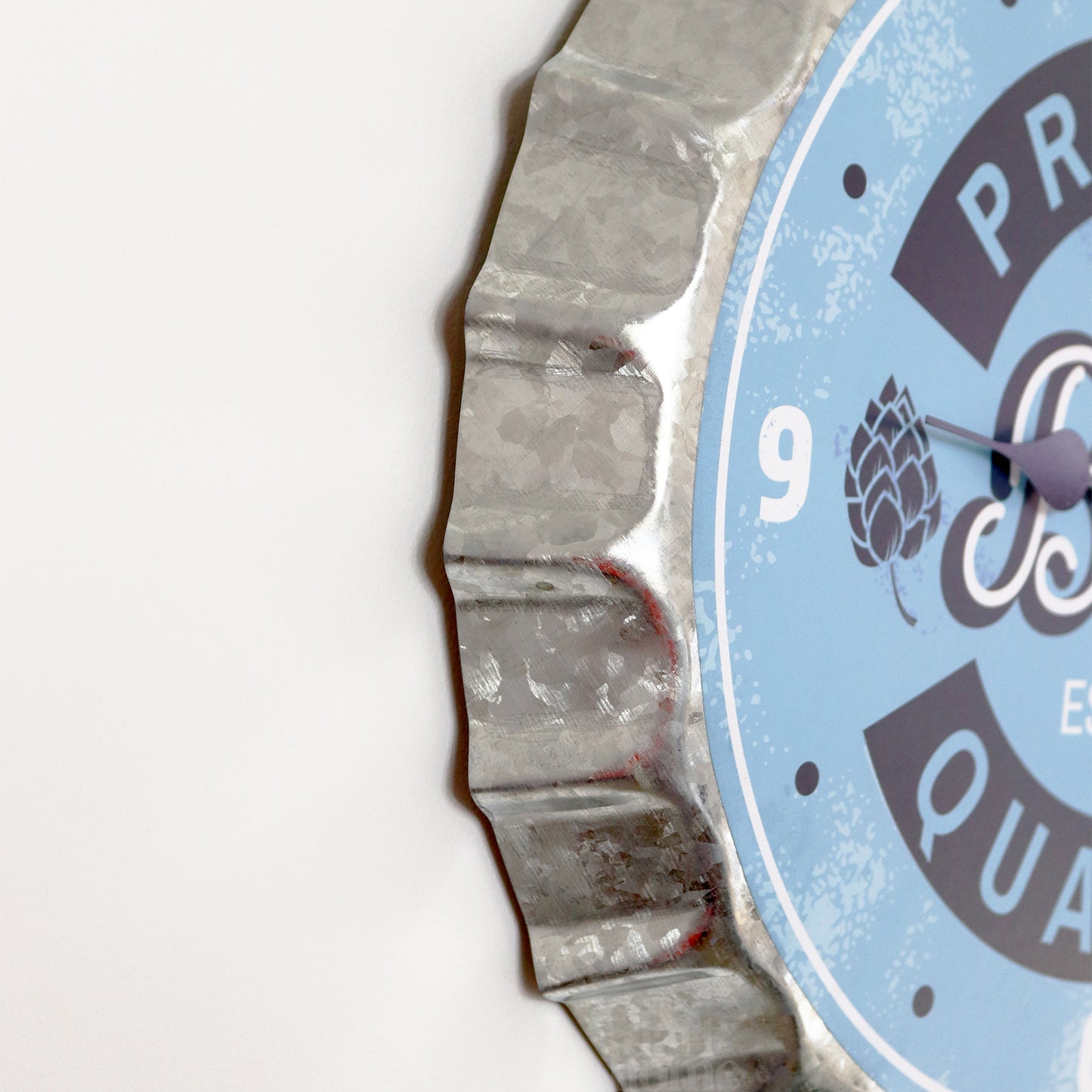 Blue Beer Bottle Top Wall Clock