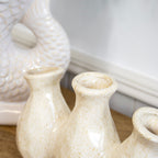 Off White Speckle Multi Bottle Bud Vase