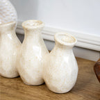 Off White Speckle Multi Bottle Bud Vase