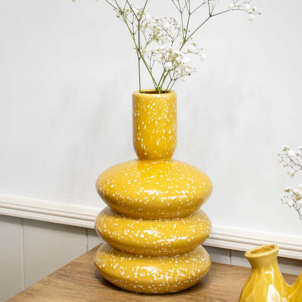 Speckled Pebble Stack Vase