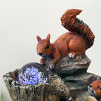 Playful Squirrels Indoor Water Fountain