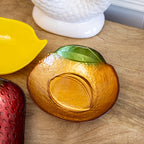 Set Of 2 Orange Glass Dishes