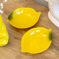 Set Of 2 Lemon Glass Dishes