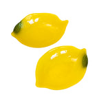 Set Of 2 Lemon Glass Dishes