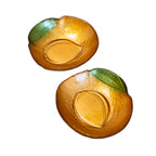 Set Of 2 Orange Glass Dishes