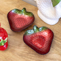 Set Of 2 Strawberry Glass Dishes