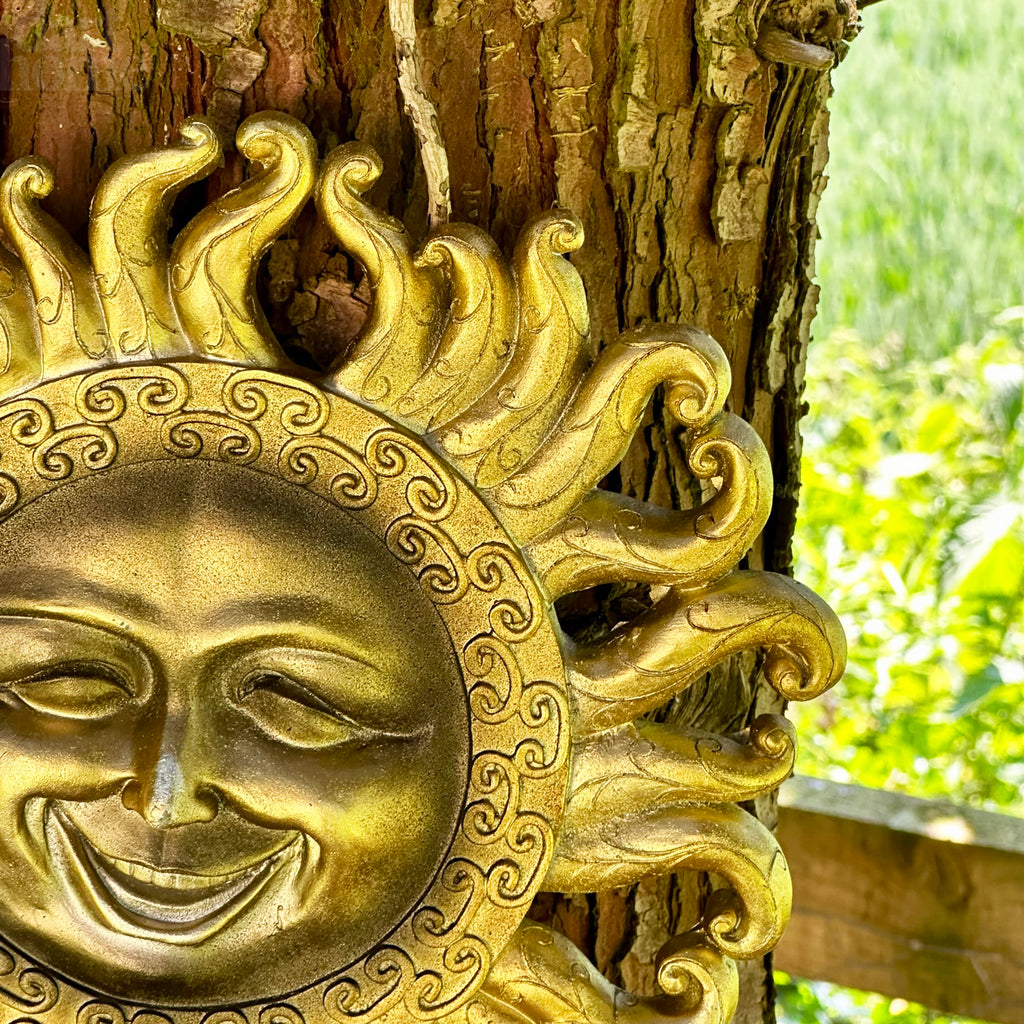 Gold Jolly Sun Wall Plaque