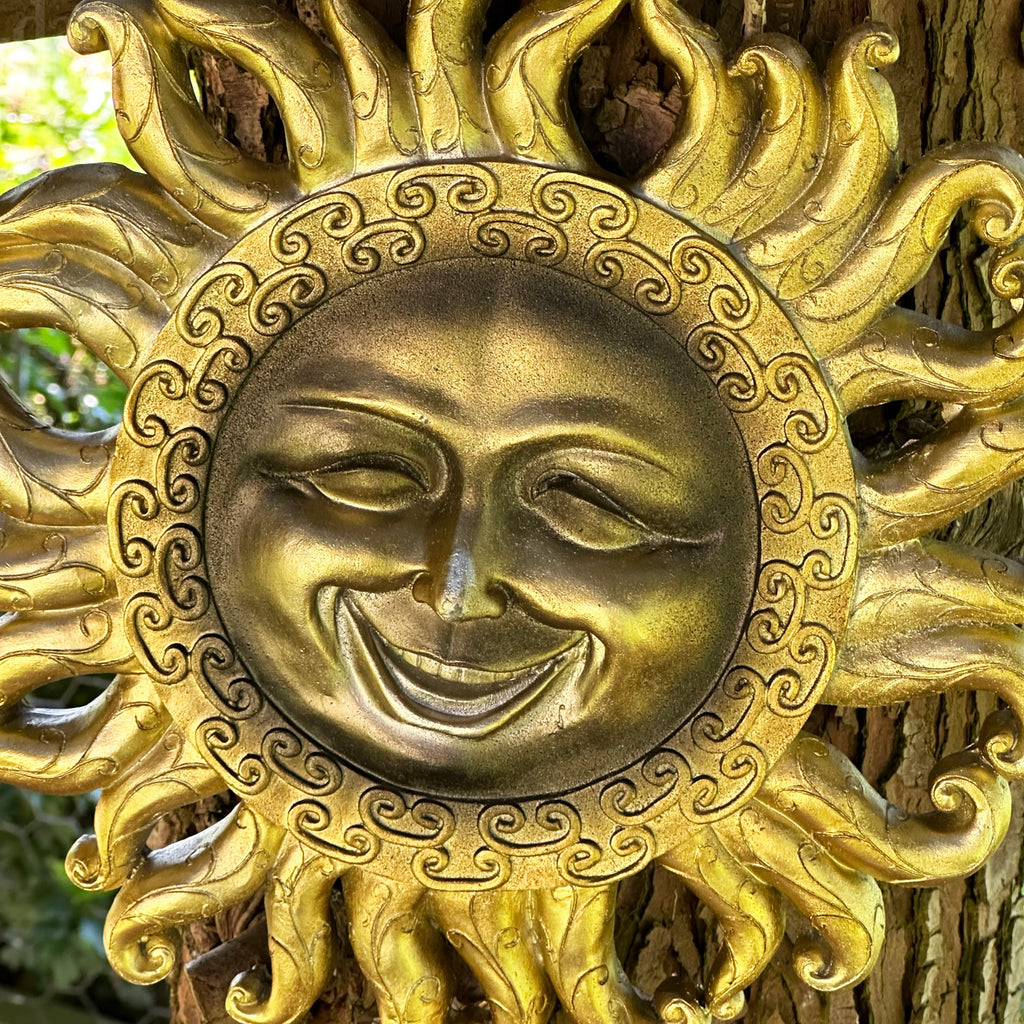Gold Jolly Sun Wall Plaque