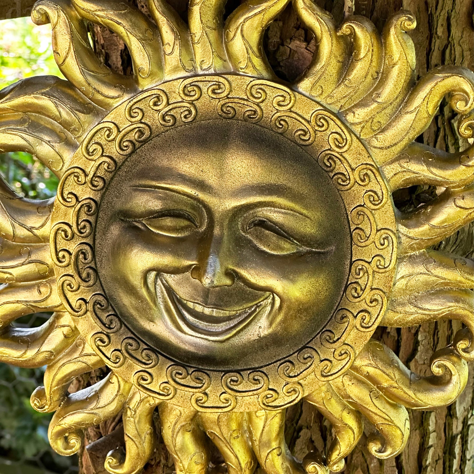 Gold Jolly Sun Wall Plaque
