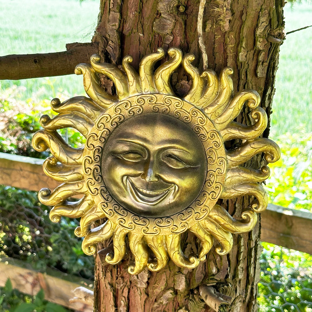 Gold Jolly Sun Wall Plaque