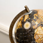 Dark Globe Ornament On Mango Wood Base