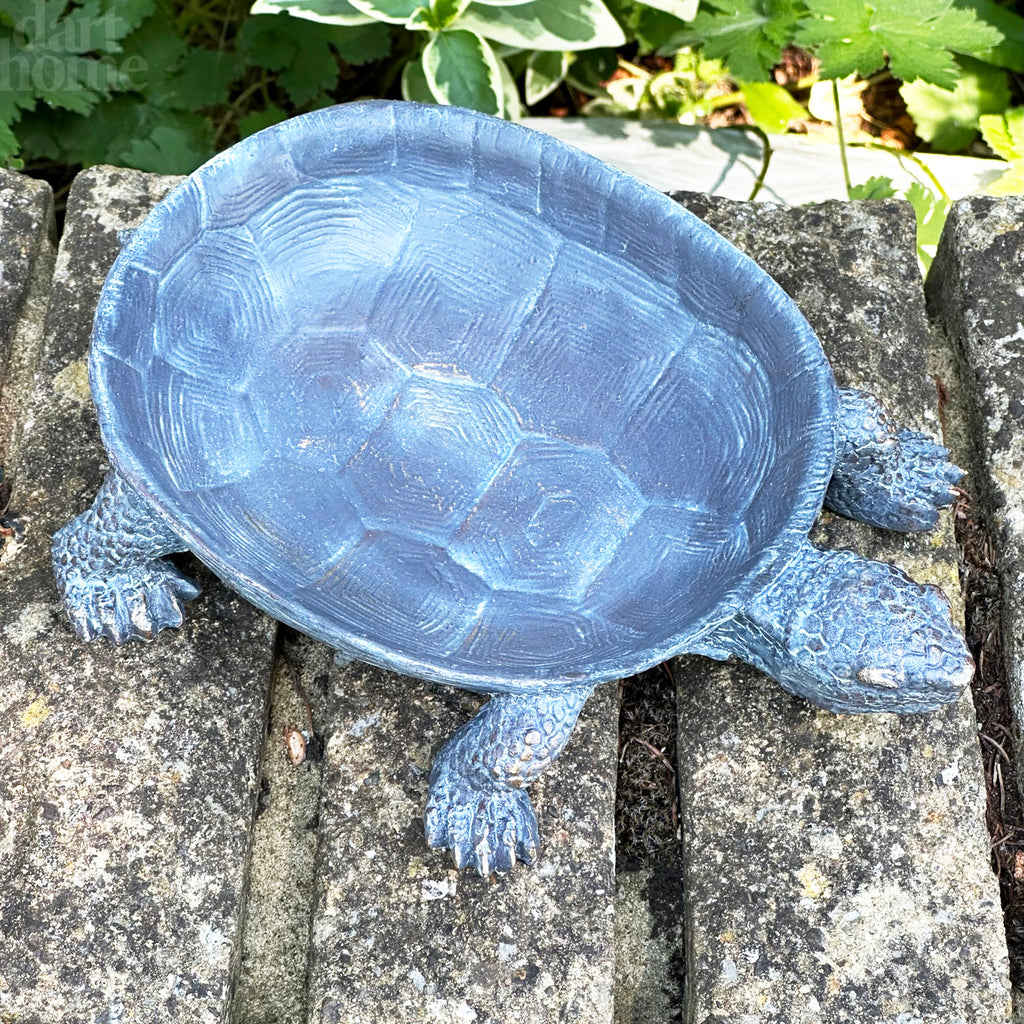 Bronze Tortoise Bird Bath