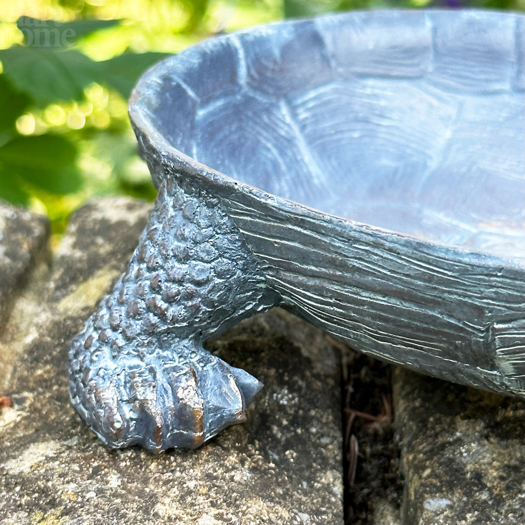 Bronze Tortoise Bird Bath