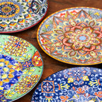 Set Of 4 Tuscany Mandala Dinner Plates