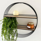 Black Wire Round Wall Shelf Unit