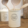 Matt Cream Utensil Pot