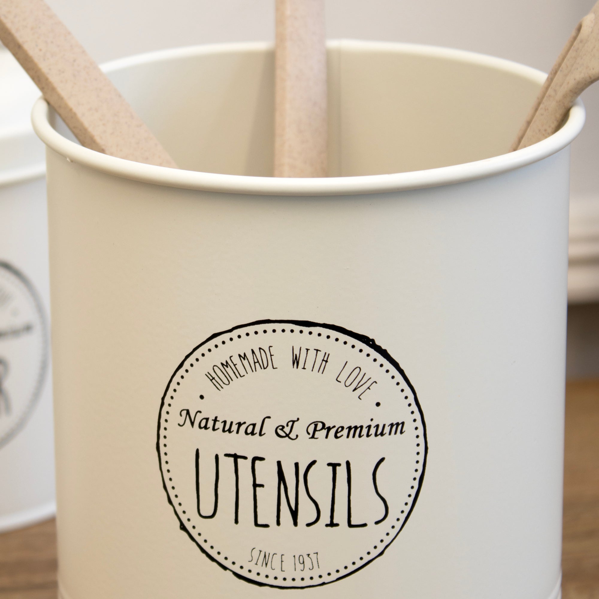 Matt Cream Utensil Pot