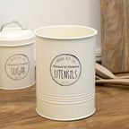 Matt Cream Utensil Pot