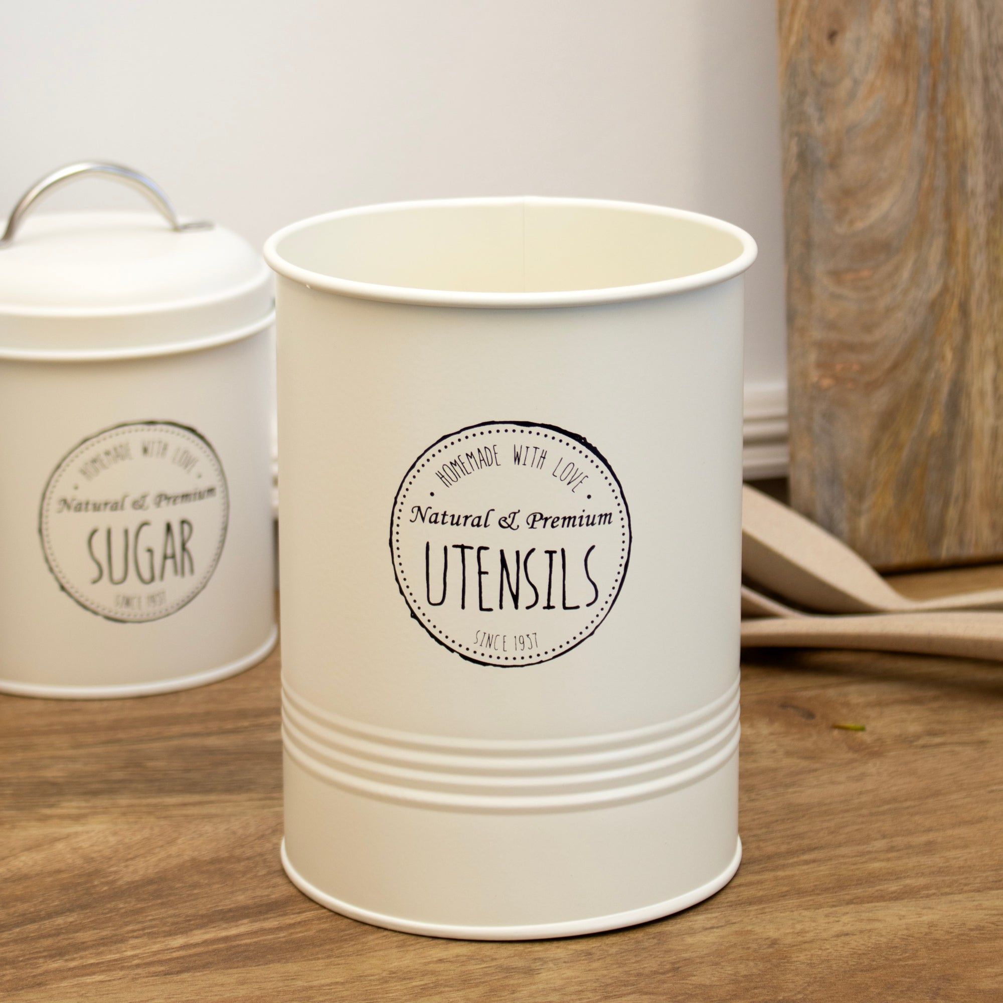 Matt Cream Utensil Pot