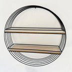 Black Wire Round Wall Shelf Unit