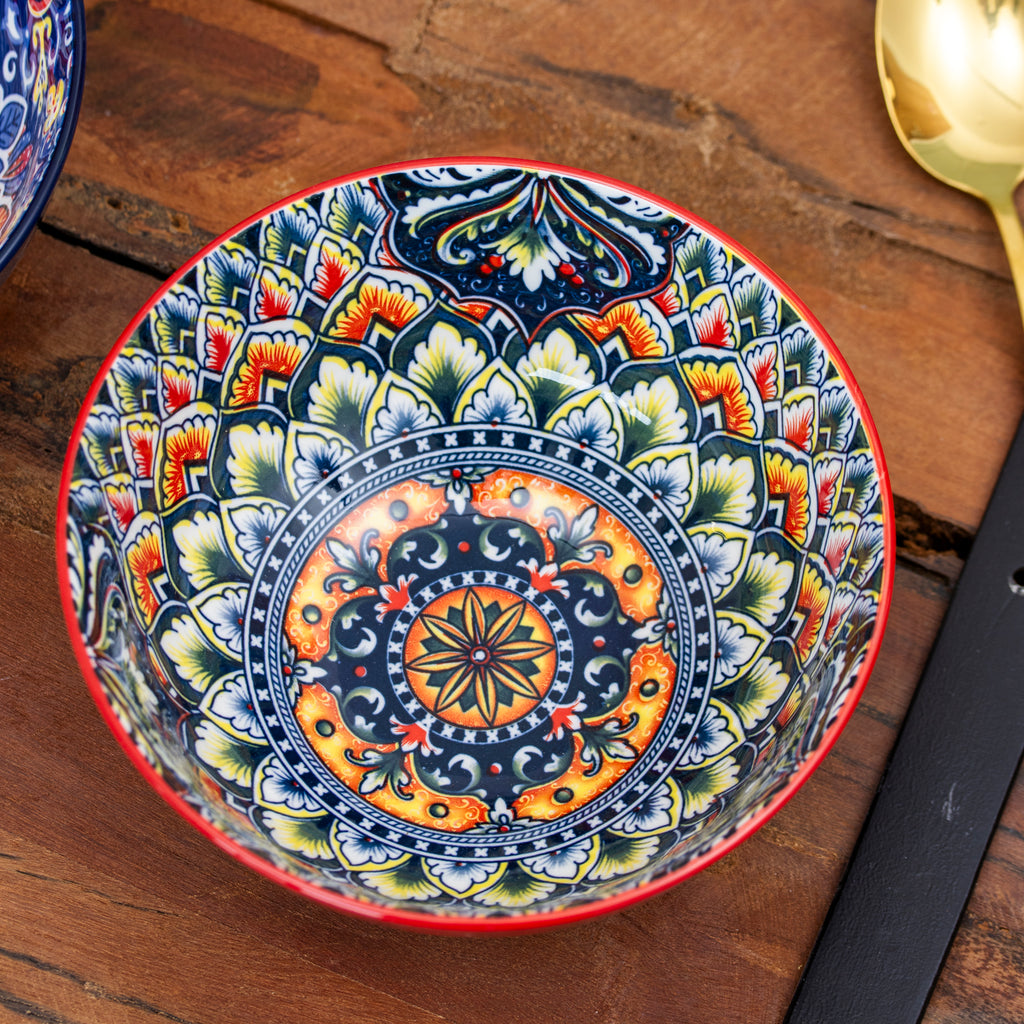 Set Of 4 Tuscany Mandala Cereal Bowls