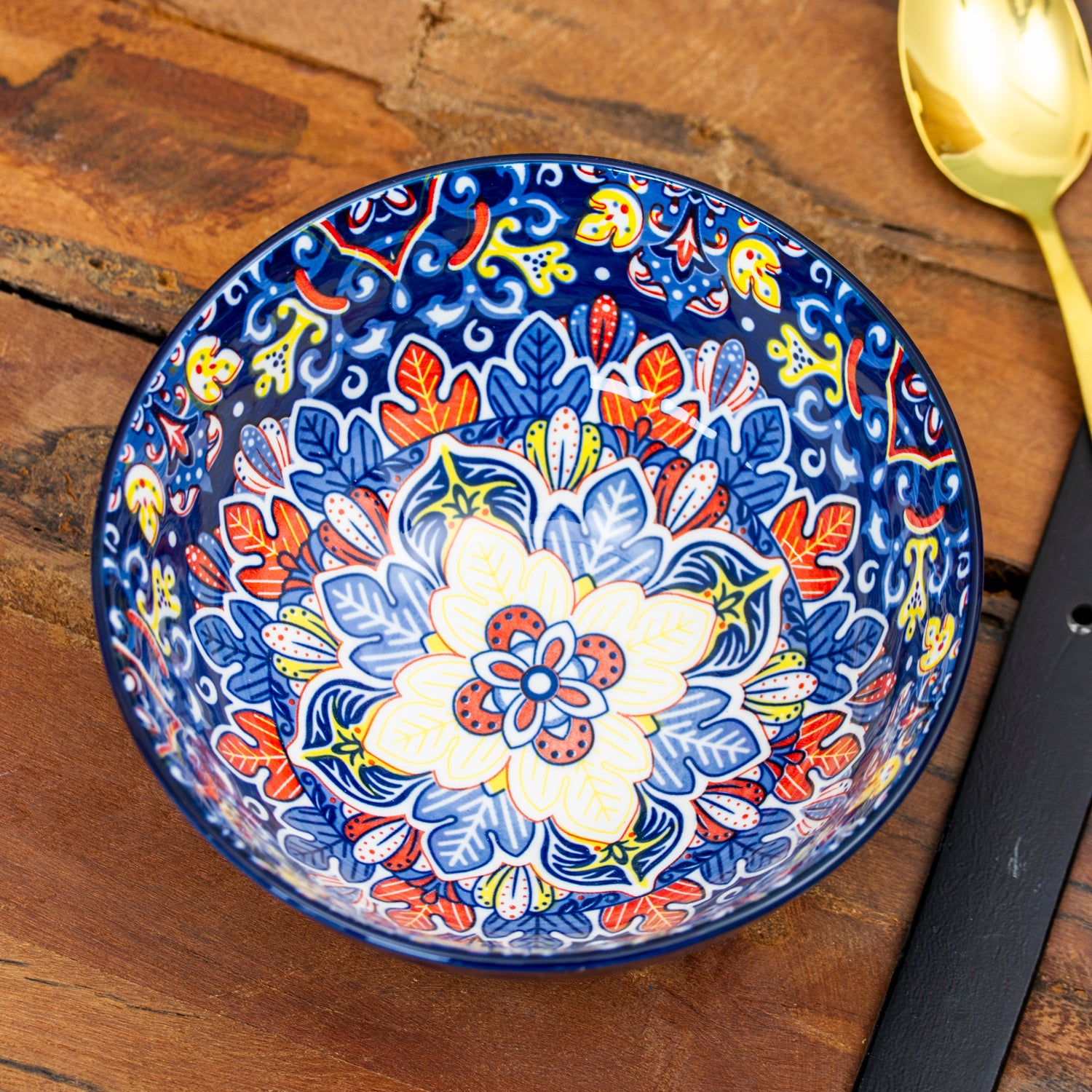 Set Of 4 Tuscany Mandala Cereal Bowls