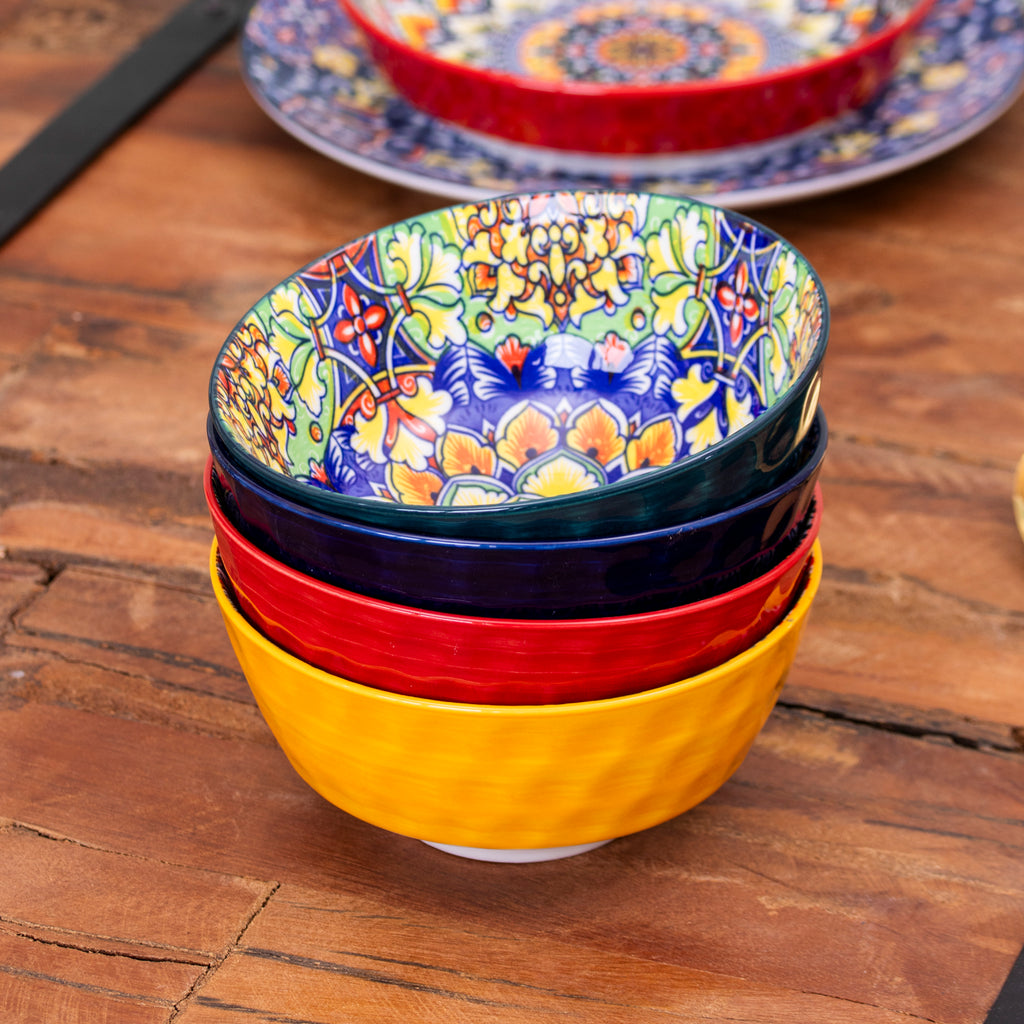 Set Of 4 Tuscany Mandala Cereal Bowls