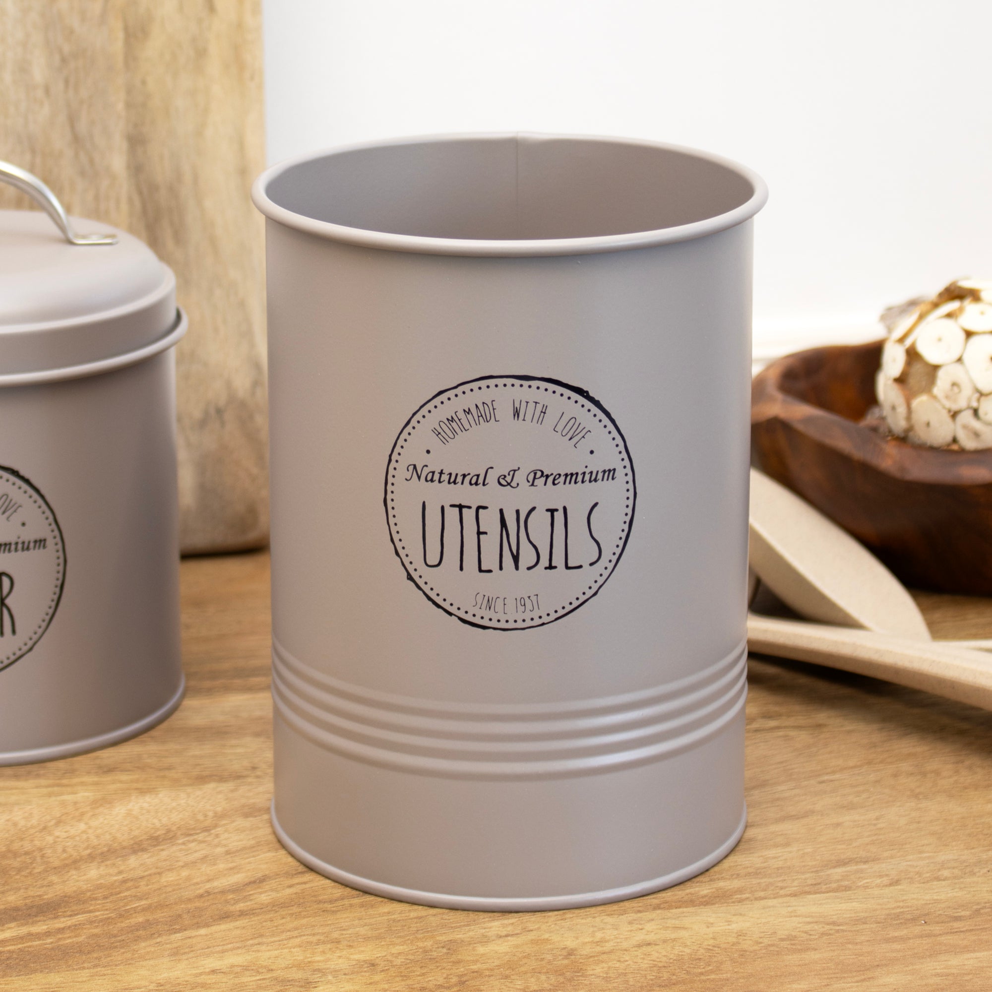 Matt Grey Utensil Pot
