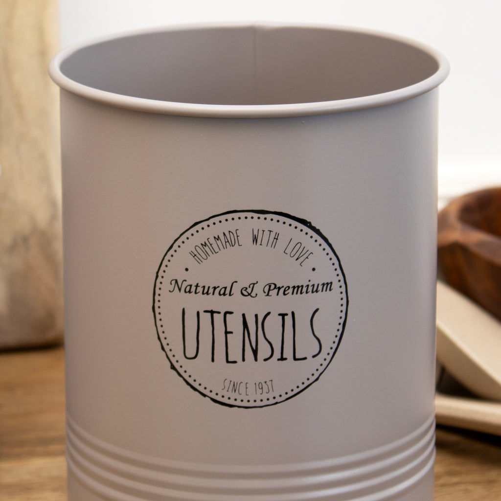 Matt Grey Utensil Pot