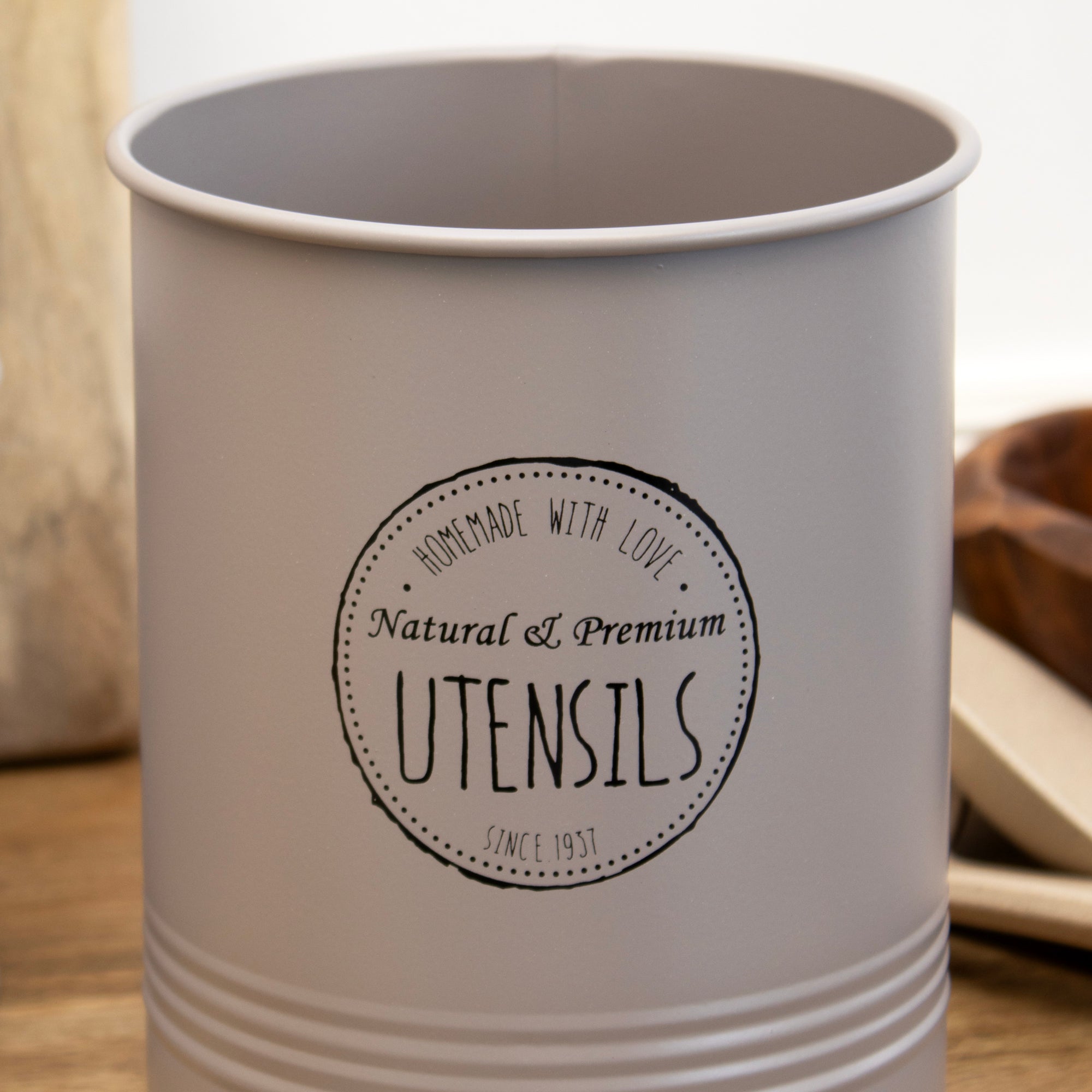Matt Grey Utensil Pot