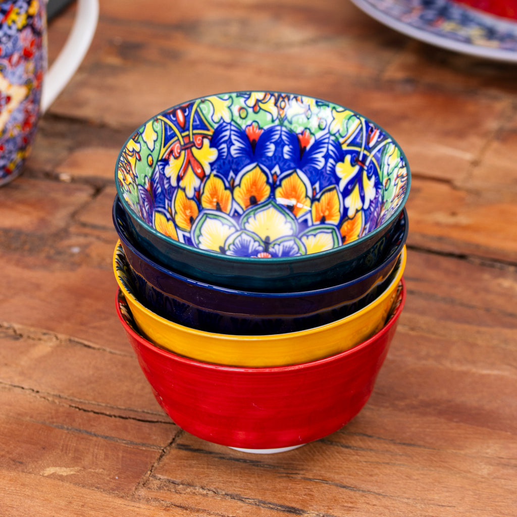 Set Of 4 Tuscany Mandala Small Bowls