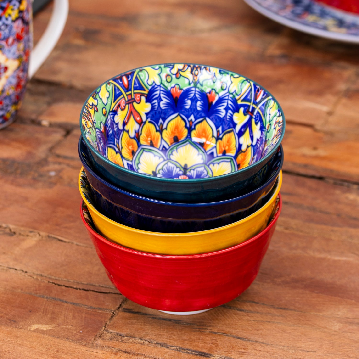 Set Of 4 Tuscany Mandala Small Bowls
