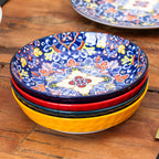 Set Of 4 Tuscany Mandala Pasta Bowls