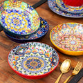 Set Of 4 Tuscany Mandala Pasta Bowls