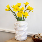 Off White Embossed Sea Shell Vase