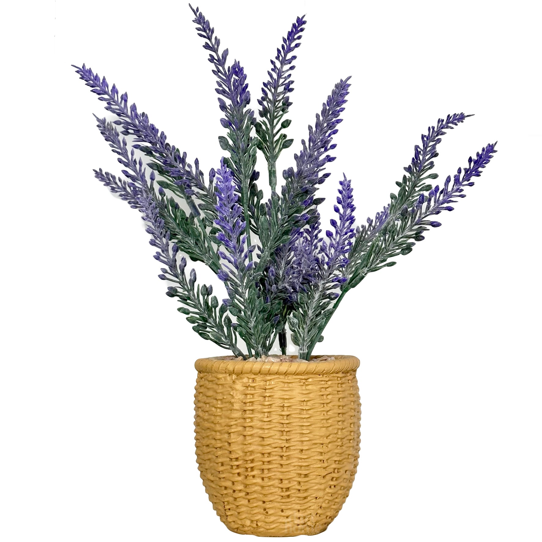 Artificial Lavender Plant In Resin Pot