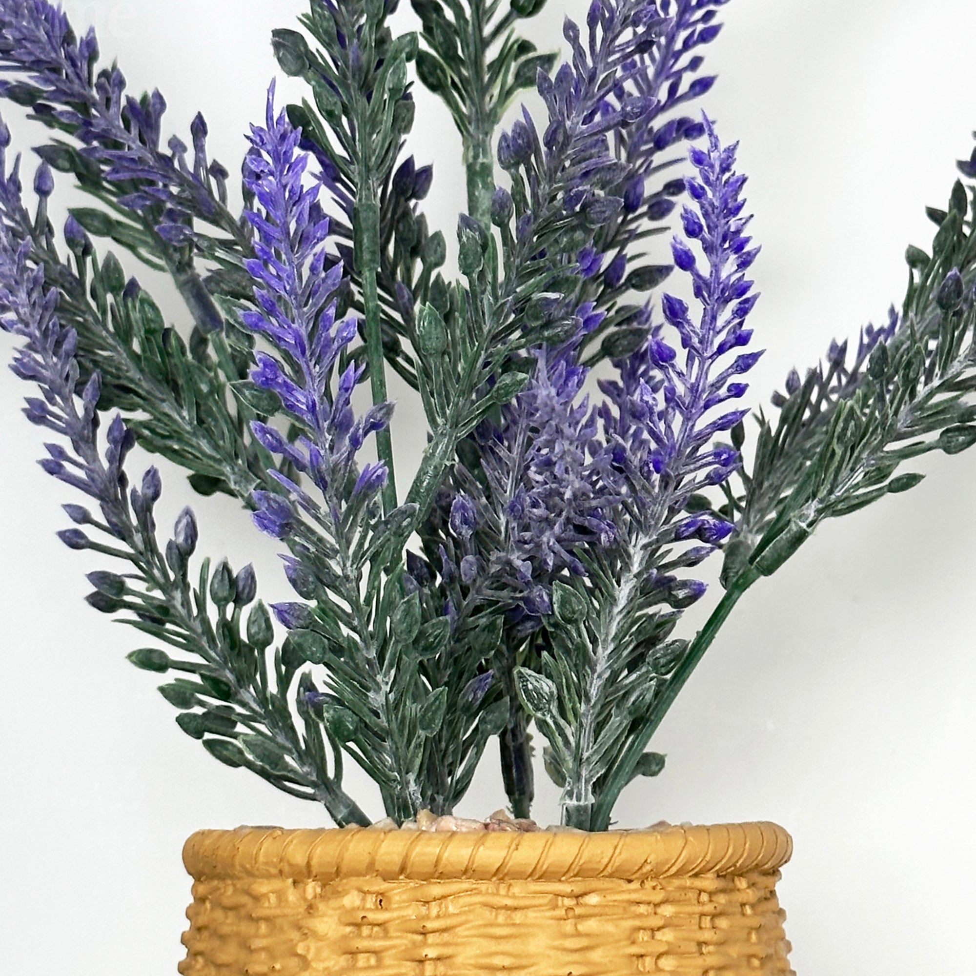 Artificial Lavender Plant In Resin Pot