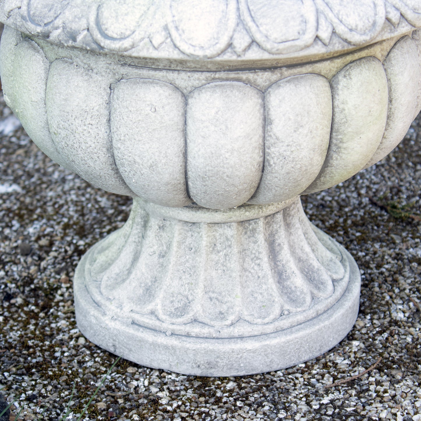 Stone Grey Fluted Urn Planter