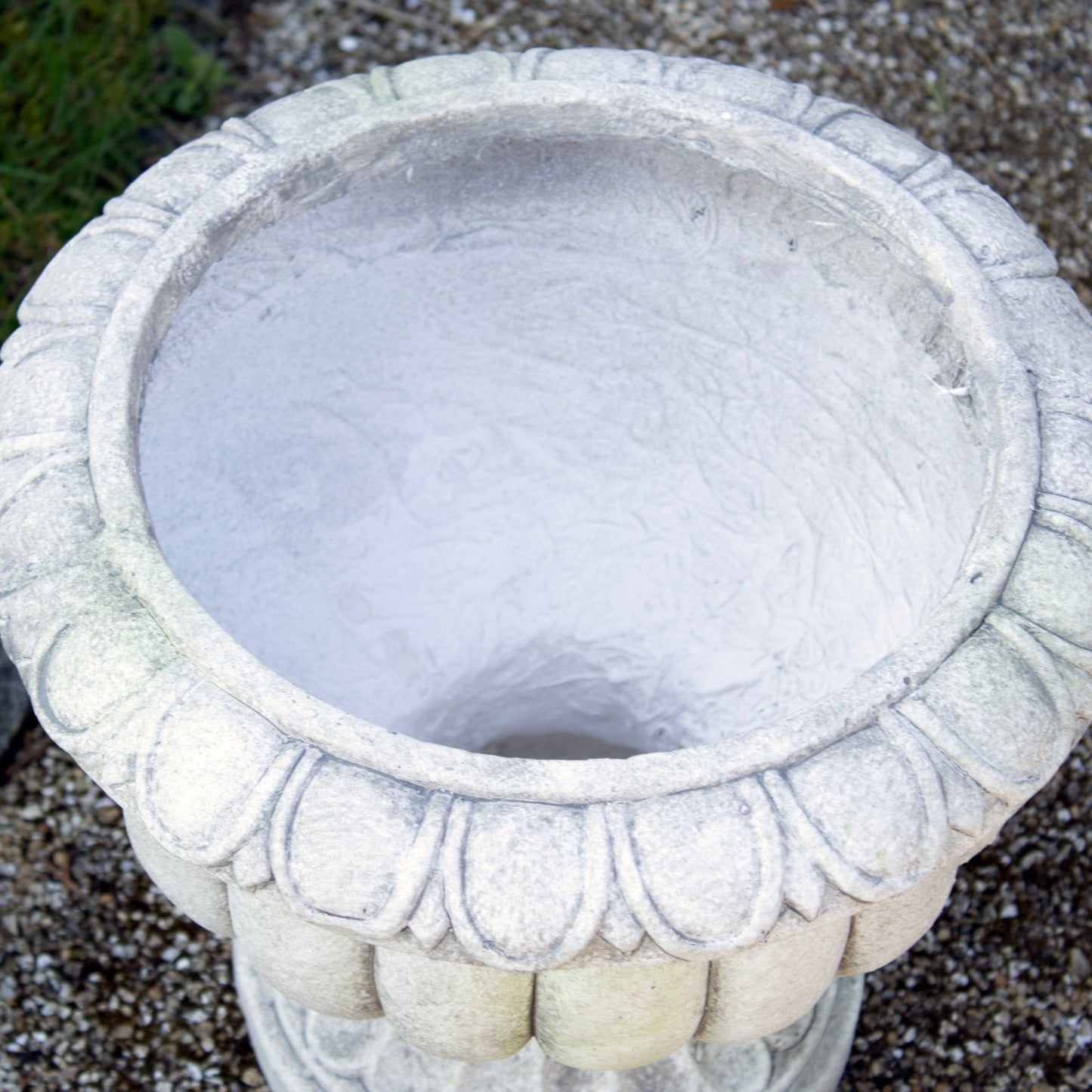 Stone Grey Fluted Urn Planter