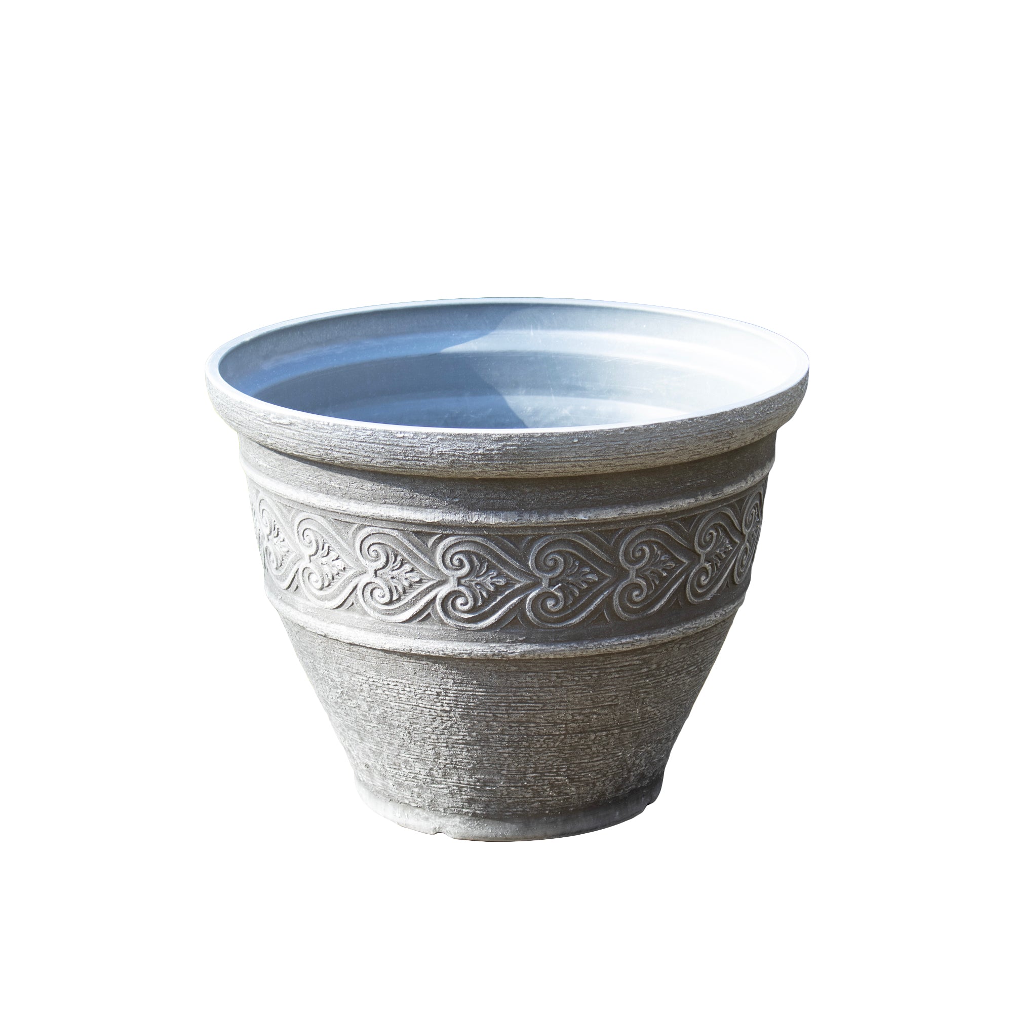 Stone Effect Love Heart Scroll Planter