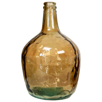 Recycled Glass Brown Bottle Vase