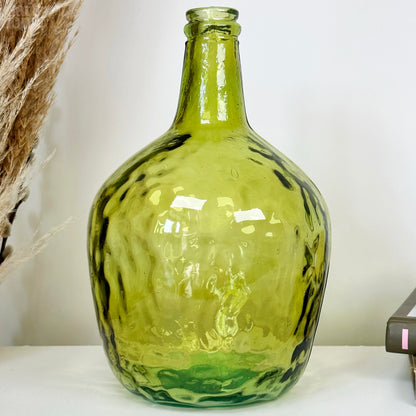 Recycled Glass Green Bottle Vase