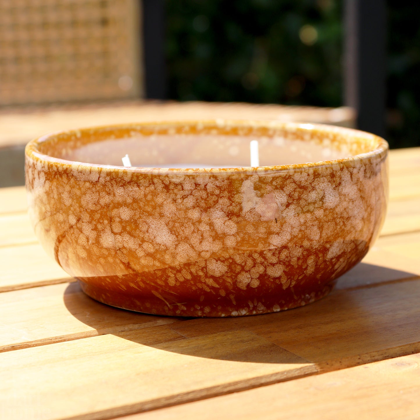 Orange Reactive Glaze Citronella Multi Wick Candle