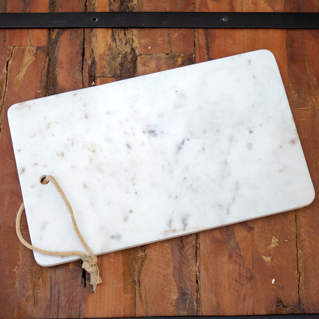 White Marble Rectangle Serving Platter