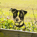 Black Metal Peeking Jack Russell Fence Topper